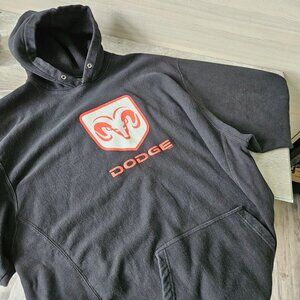 Steve & Barrys Dodge Ram Graphic Logo Thick Hoodie Size XXL Black Vintage Y2K